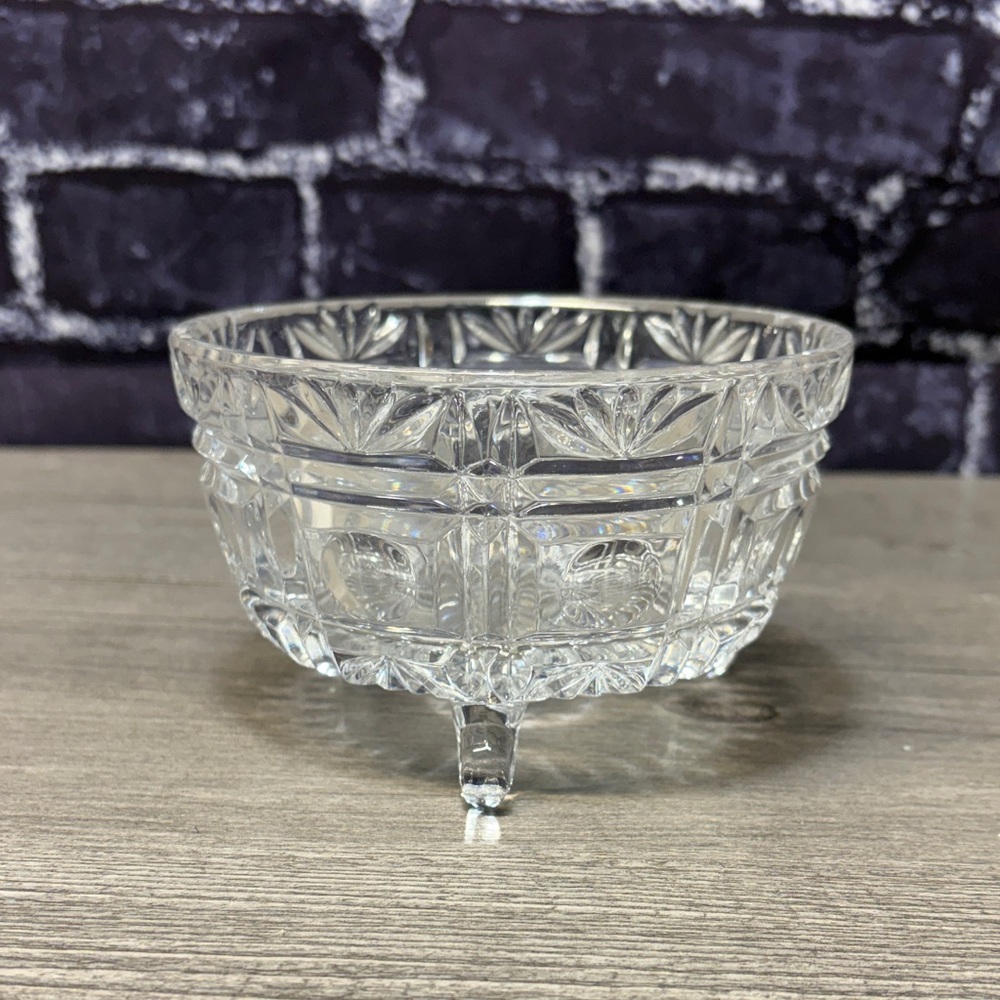 Vintage Tritschler Winterhalder Cut Crystal Footed Candy Dish